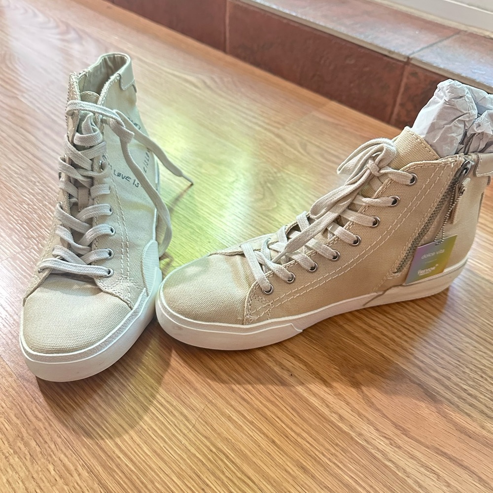 Dolce Vita Tan High-Top Sneakers